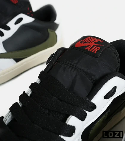 کفش کتانی مردانه کرم مشکی سفید زیتونی NIKE travis scott مدل 5736