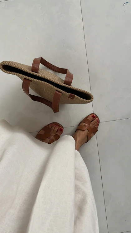 دامن لینن بلند تابستانه خنک و سبک - مدل ماریا کد 087