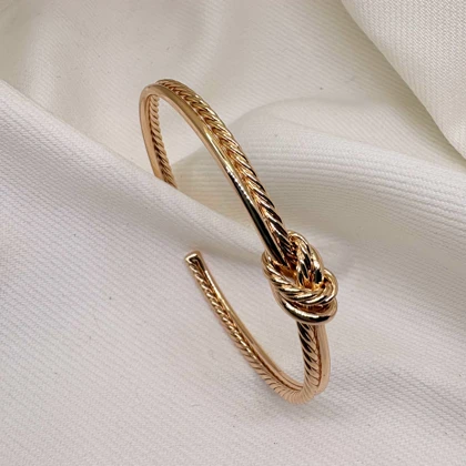 بنگل ژوپینگ مدل «گره عشق» (Love Knot) | بافت طنابی و فری‌سایز