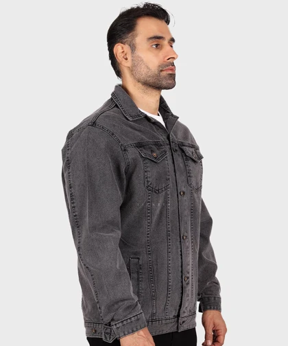 کت جین طوسی تیره ساده 0262