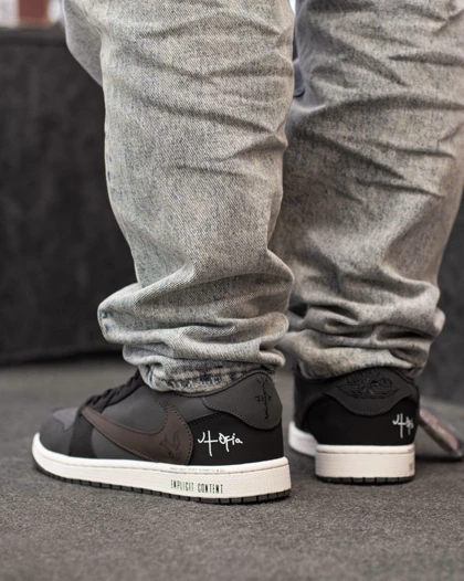 کتانی نایکی جردن وان تراویس اسکات یوتوپیا ساق کوتاه Nike Air Jordan 1 Low X Travis scott Utopia
