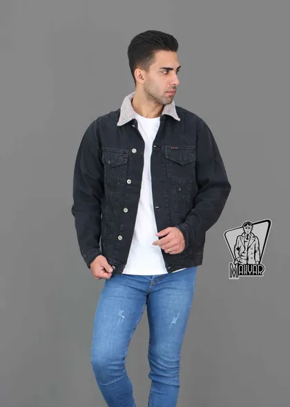 کاپشن جین ذغالی DENIM