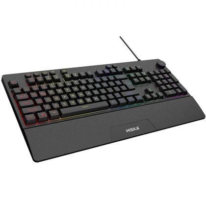 کیبورد گیمینگ هیسکا HISKA مدل HX-KEG405 باسیم RGB