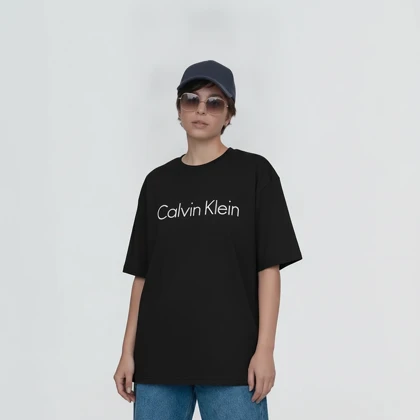 تیشرت زنانه باکسی طرح Calvin Klein سایز فری (پنبه ضمانتی) در 7 رنگ