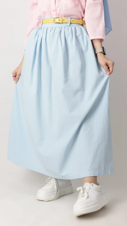 دامن چین‌دار لینن