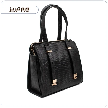 کیف چرم زنانه مجلسی مشکی مدل BL109