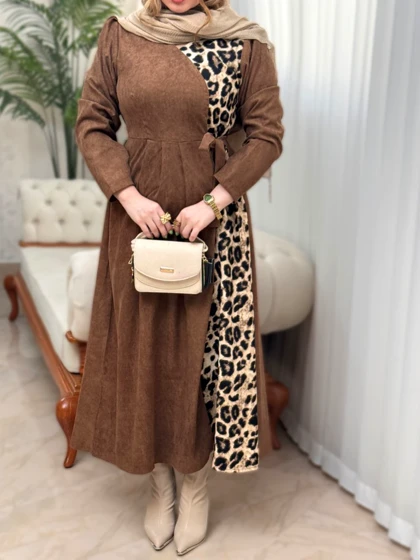 پیراهن کبریتی پلنگی 3429