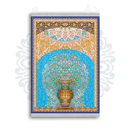 *جدید* فرشینه از جنس پارچه شانل مخمل ترک طرح فانتزی برند دفه کد 494