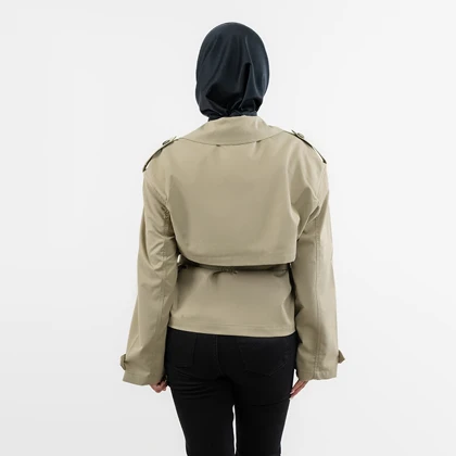 ترنچ کت دبل برست اورسایز زنانه - 62251174