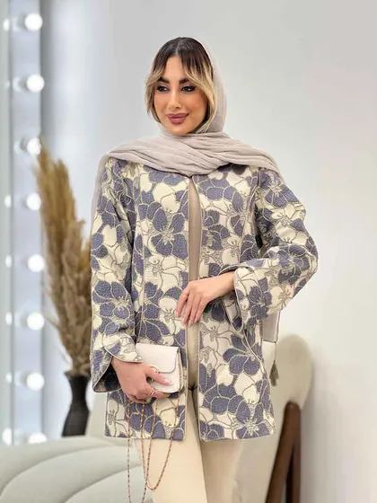 مانتو لمه دار طرح گل