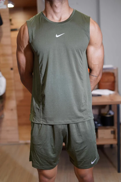 ست رکابی و شلوارک پارچه سوزنی 3321