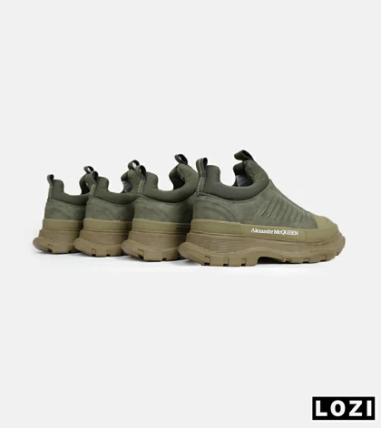 کفش کتانی نیم ساق زیتونی Alexander McQueen مدل 5758