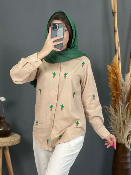 مانتو گلدوزی کاکتوس 1120