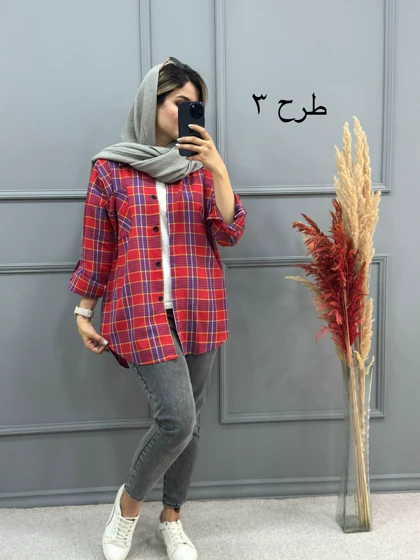 مانتو چهارخونه غنچه