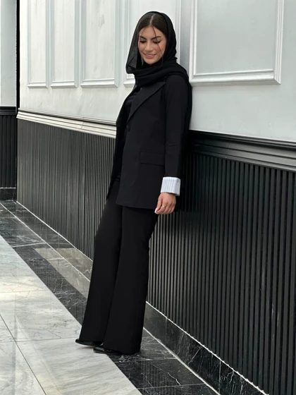 کت لینن آستین زارا تک دکمه