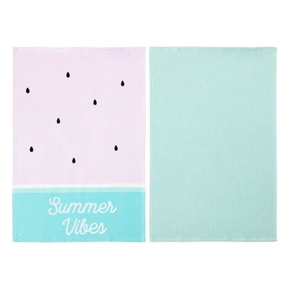 حوله آشپزخانه ال سی دابلیو هوم مدل summer سایز 40*60 سانتی متر مجموعه 2 عددی
