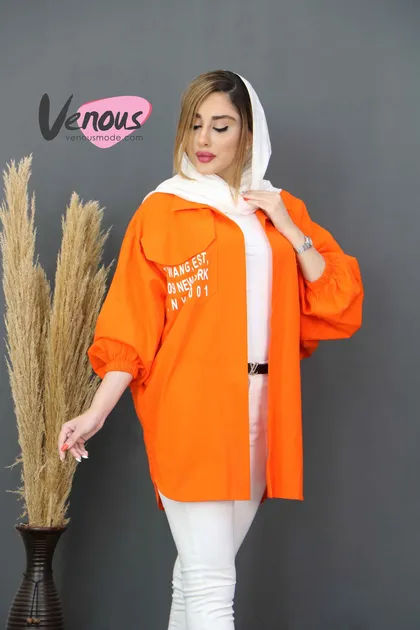 مانتو لینن جیب طرح دار