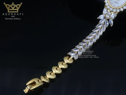 ساعت رویال کرون نگین‌دار طلایی Royal Crown Diamond L1
