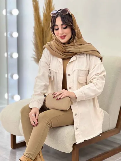 مانتو کتان ریش دار ترلان