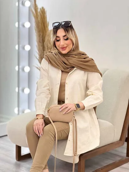 شومیز طرحدار لینن نچرال