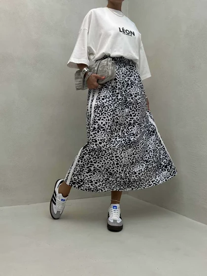دامن LEOPARD بغل خط