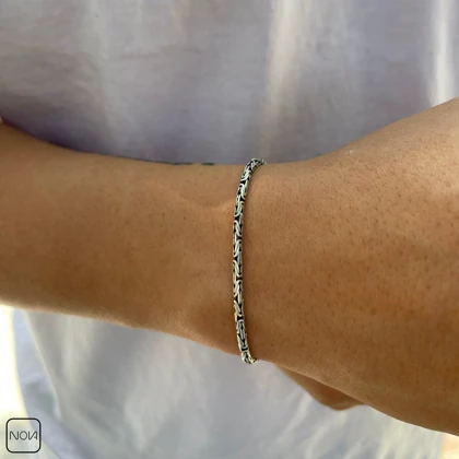 دستبند نقره مردانه کرال کد 0353221