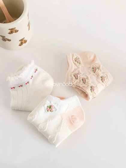 جوراب مچی طرح غنچه