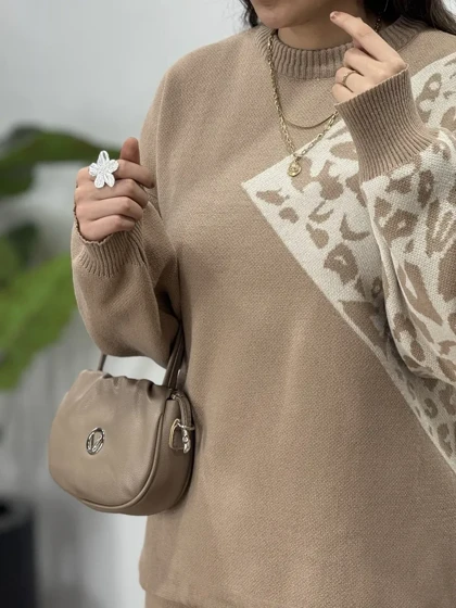 ست پلیور و شلوار بافت ناز آفرین