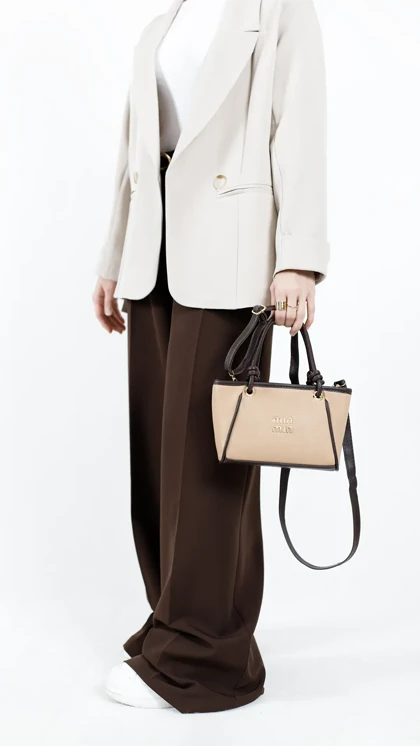 کیف رومی گوشه ای پارچه دار