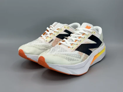 کتانی نیوبالانس فیول سل الایت سفید نارنجی سرمه ای/New Balance Fuel cell Elite