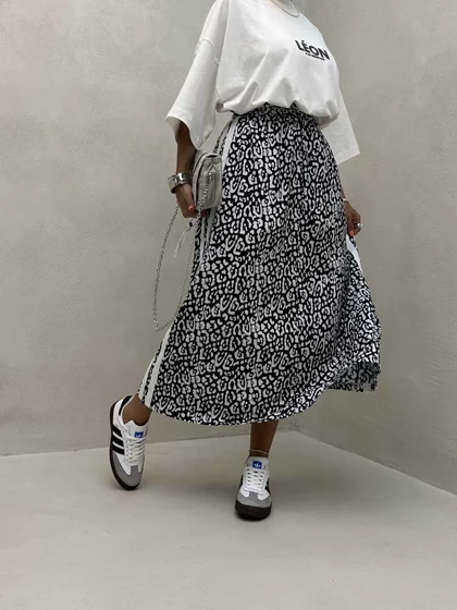 دامن LEOPARD بغل خط