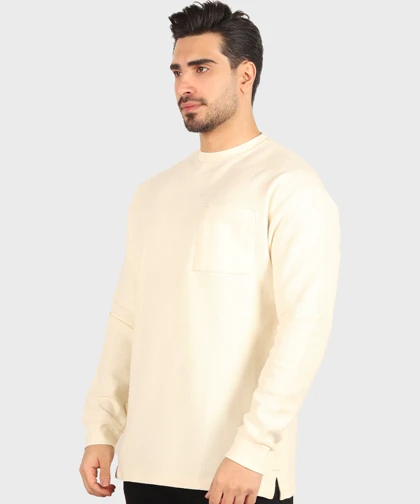 تیشرت آستین بلند مردانه بافت ریز 5294