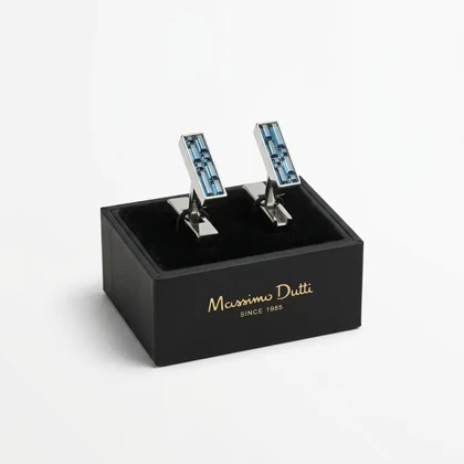 دکمه سردست لاکچری طرح جواهر لولایی دو رو برند Massimo Dutti