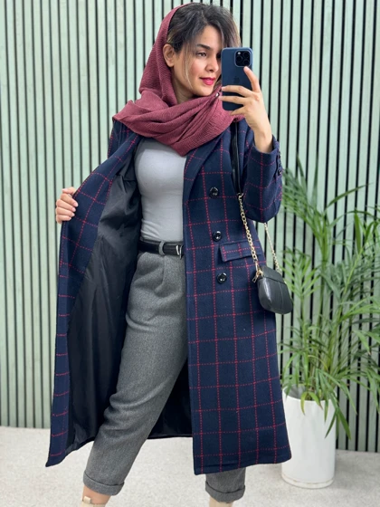 پالتو بلند پشمی آستردار آلیس