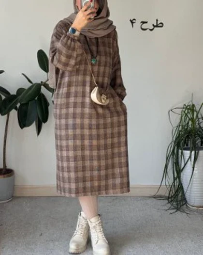 کفتان پشمی چهارخونه دیبا 8