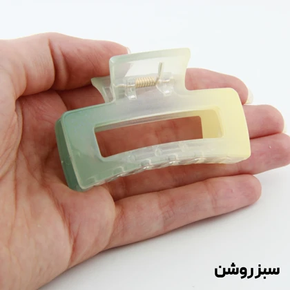 کلیپس دخترانه مدل مستطیل ساده دو رنگ کوچک