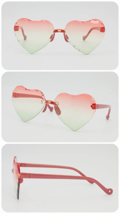 عینک آفتابی بچگانه طرح قلب با شیشه‌های ضد اشعه UV