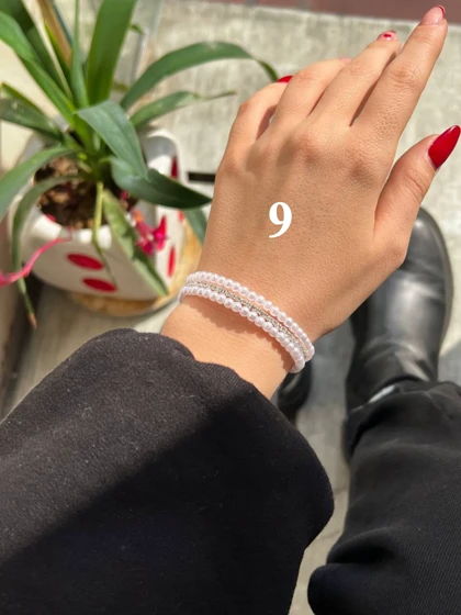 دستبند 14 مدل مختلف جواهری مرواریدی