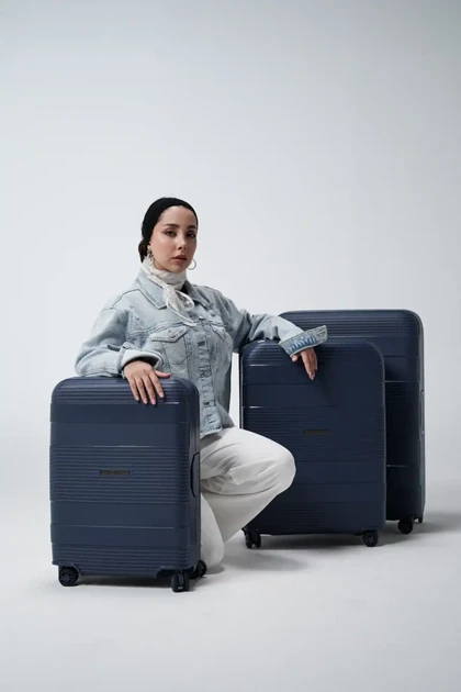 مجموعه 3 عددی چمدان رزمری مدل Rose Merry RL-201-3z_Blue