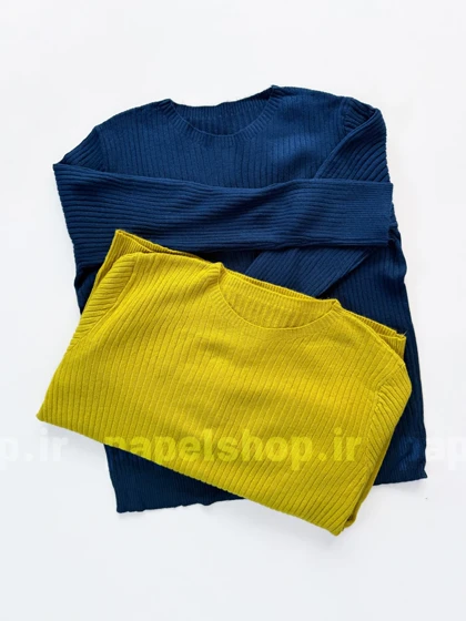 بلوز بافت گپ آستین بلند ساده