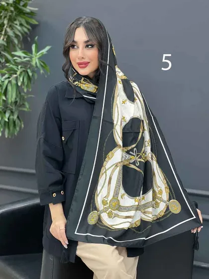 شال نخی طرح دار