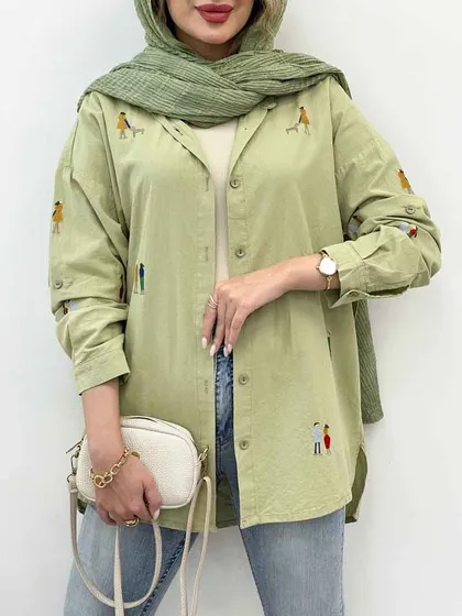 مانتو گلدوزی کارولین