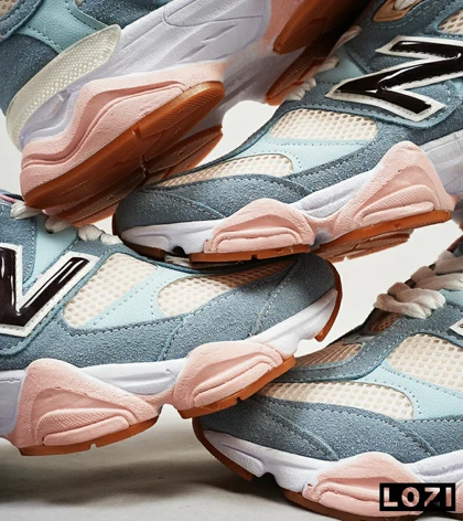 کفش کتانی زنانه آبی سفید صورتی NEW BALANCE 9060