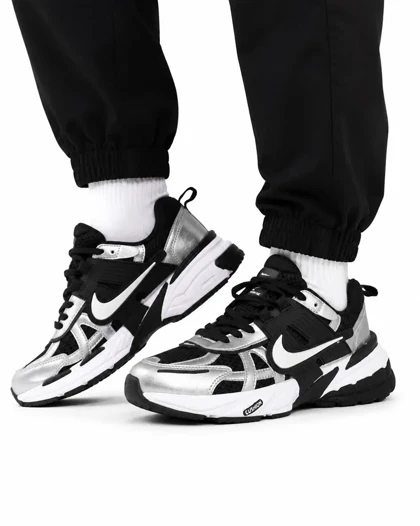 کفش کتانی مردانه نایکی v2k مشکی نقره ای NIKE V2K