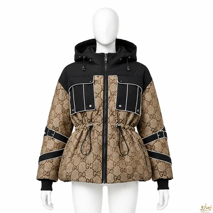 کاپشن ترکیبی کمر گتر Gucci