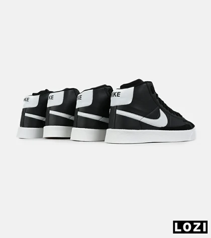 کفش کتانی ساق‌دار مردانه و زنانه مشکی سفید Nike Blazer Low 77 مدل 7465