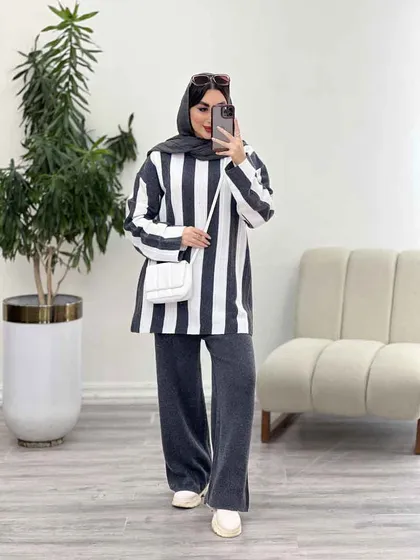 ست بافت راه راه مهناز