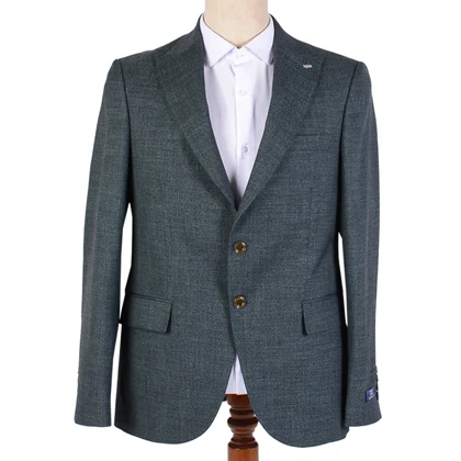 کت تک دو دکمه مردانه سبز