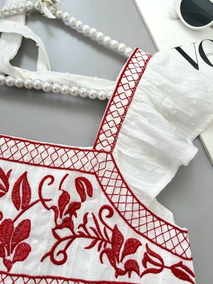 تاپ گلدوزی پشت پاپیون کد 4025