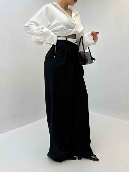 شلوار پارچه ای مرواریدی